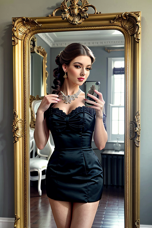 mirror photo pose girl simple