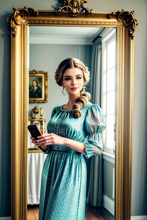 mirror photo pose girl simple