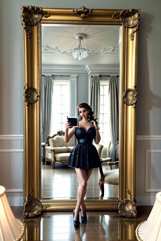 mirror photo pose girl simple